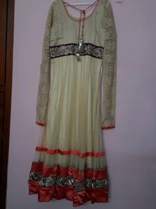 NEW:boutique designer long gown with dupatta