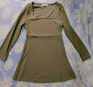 Mini Ribbed A-Line Dress
