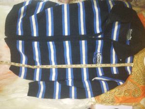 Striped Zip-Up sweater