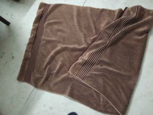 Brown Striped Bath Towel