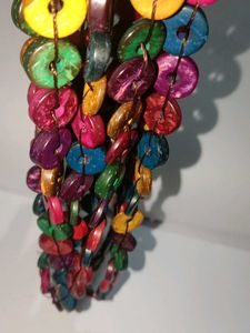 Colorful Wooden Bead Necklace