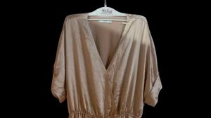 Mango Elegant Gold Maxi Dress
