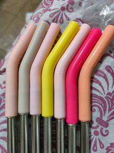 Stainless Steel Straws With Tip &amp; Cleaning Brush