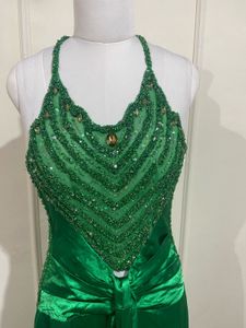 Green Embellished Dubai romantic Gown