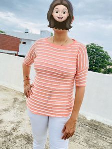 Orange Opaque Transparent Top