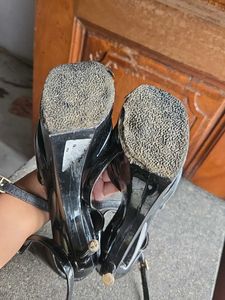 Black Platform Pencil Steletoe Heels
