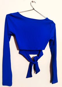 Back Tie Square Neck Crop Top