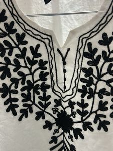 White Embroidered Kurta