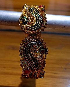 Gold-Tone Paisley Bangle Bracelet