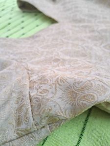 Banarasi zari embroidery silk kurta kameez wear