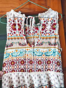 Boho Print Sleeveless Dress