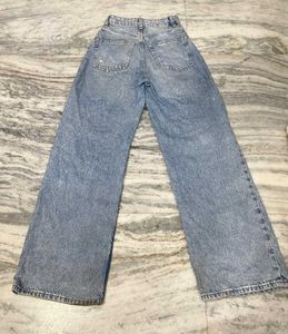 Wide Leg Distressed Jeans