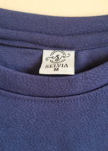 Navy Blue Flared Sleeve Top