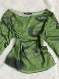 Green Mesh Top