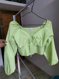 Puff Sleeved Crop Top