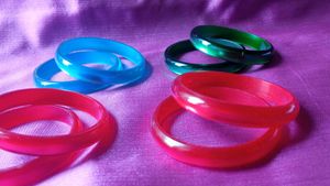 Multi Color Plastic Bangles Set Of 12