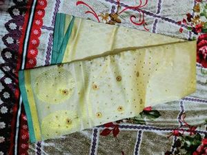 Elegant Cream Saree( Combo Offer)