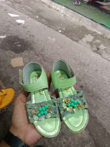 Cute Green Toddler Sandals