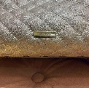 ALDO Stylish Silver &amp; Gold Tone Tote Bag