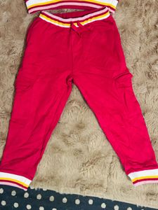 Babyoye Red Hoodie &amp; Pants Set
