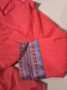 Red Cotton Kurta