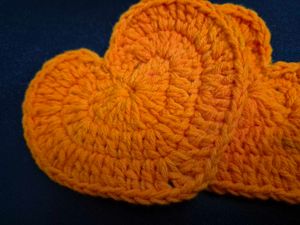 Crochet Heart Appliques Set Of 4
