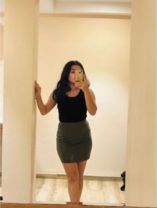 Olive Green Mini Skirt