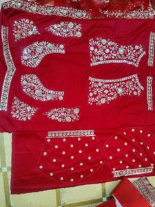 Red Embroidered Lehenga Choli