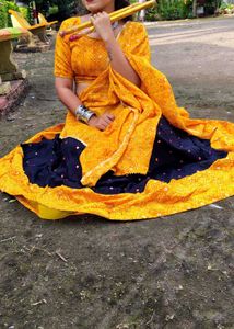 Yellow Embroidered Lehenga Choli Set