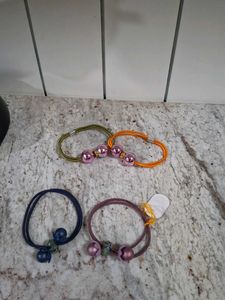 Beaded Hair Tie Set