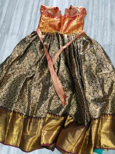 Elegant Silk Long Frock   Fits Upto Xxl Size
