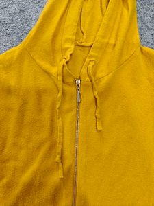 Mustard Yellow Zip-Up Hoodie
