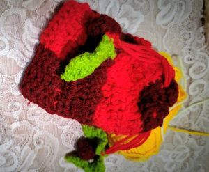 Handmade Crochet Drawstring Pouch