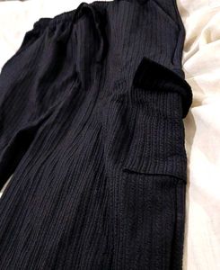 Black Wide Leg Cargo Pants