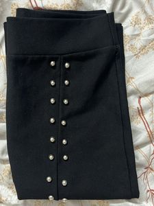 Black Pencil Skirt With A Slit