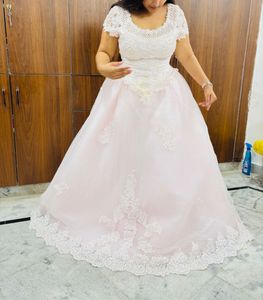 Pink Lace Ball Gown