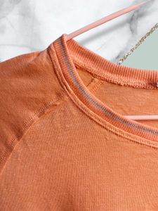 Peach Stretchable Casual Top