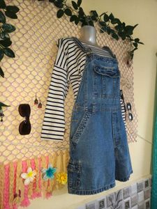 Denim Dungaree + Free Top fixed Price