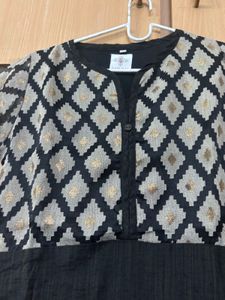 Black Gamma Cotton Kurti