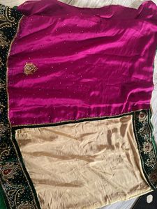 Wedding Heavy Kundan Work Saree.