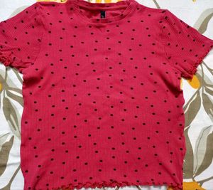 Red Knitted Top
