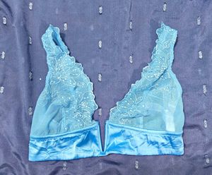 Blue Lace Bra