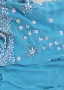 Saree With Beautiful Thread Embroidery