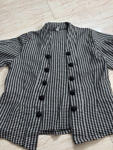 Checkered Button-Down Jacket