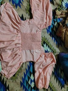 Cute Pink Puff Sleeve Top