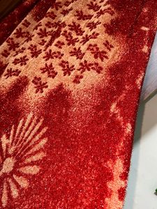 Maroon Floral Shawl with Tassels