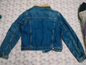 Fur Trim  Denim Jacket