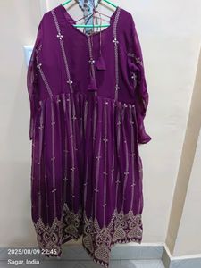 Women Embroidered Gown With Dupatta XXL