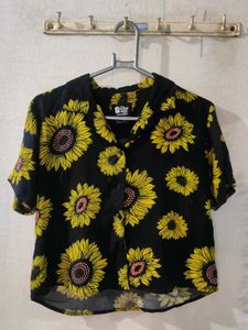 Souled Store Sunflower Print Top