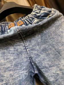 Acid Wash Denim Joggers